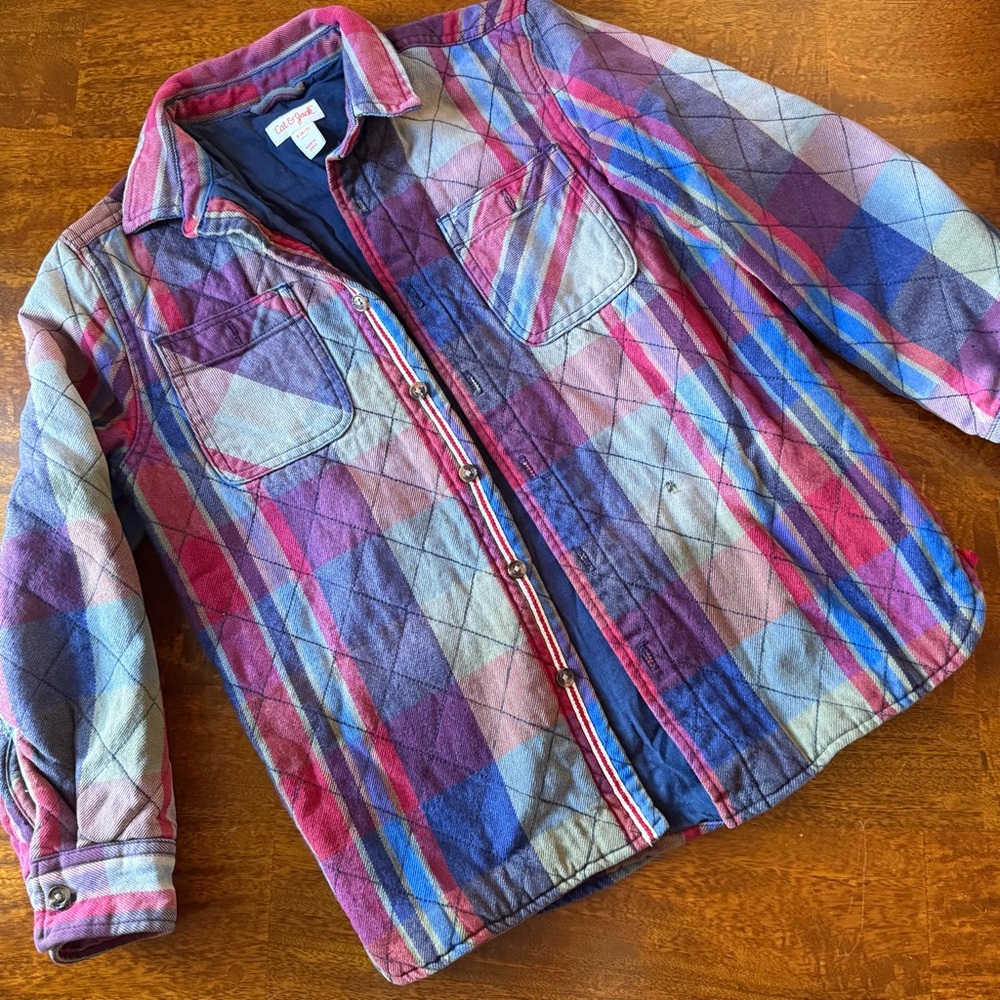 Cat & Jack Colorful Plaid Quilted Jacket